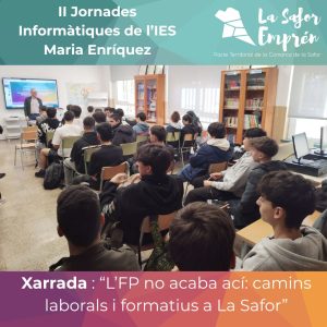 El Pacte Territorial de la Safor participa en les II Jornades Informàtiques de l’IES Maria Enríquez